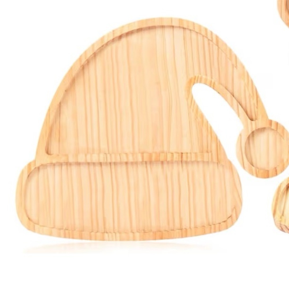 Wooden Santa Hat Serving Tray
